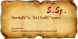 Sorbán Szilvánusz névjegykártya